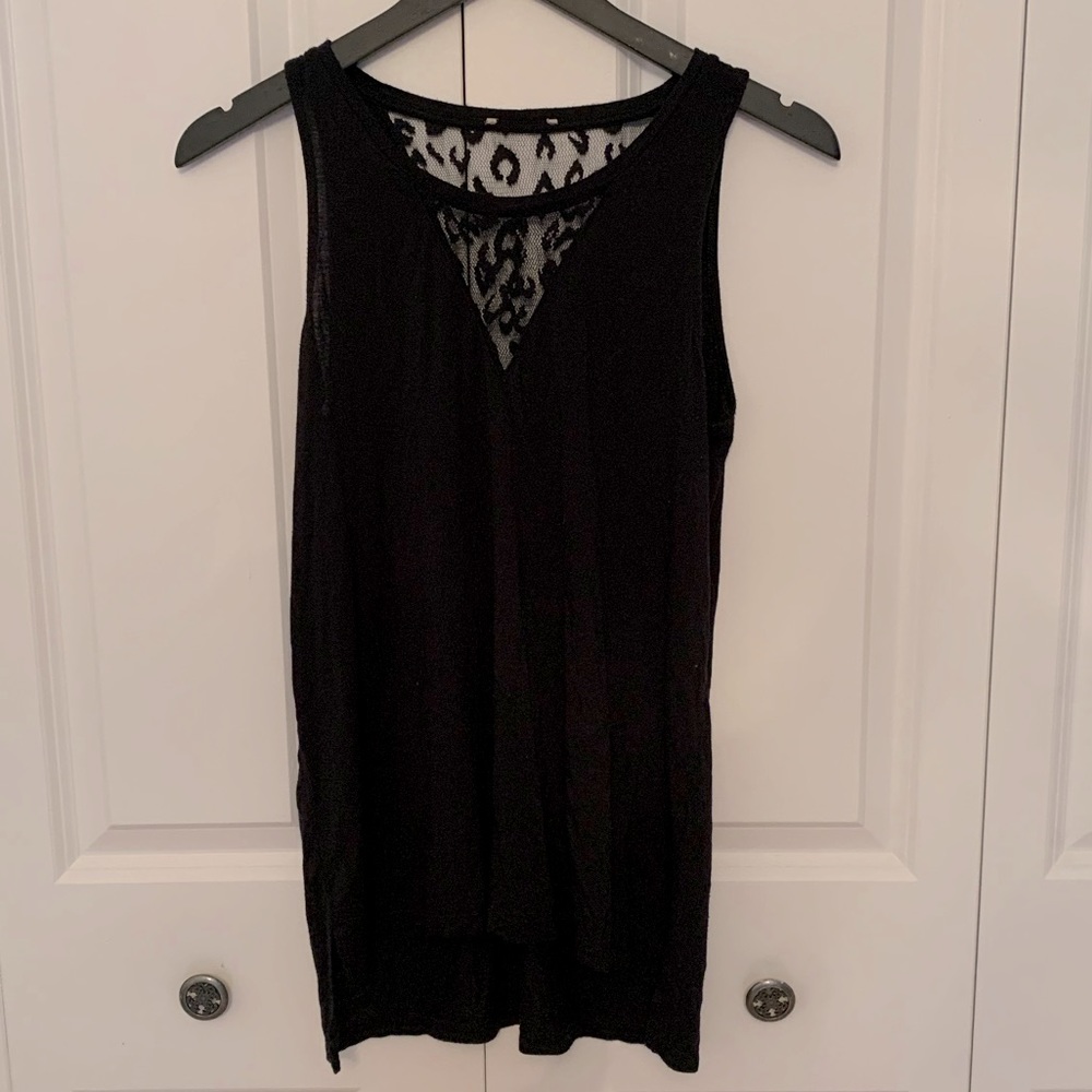 Black camisole leopard lace